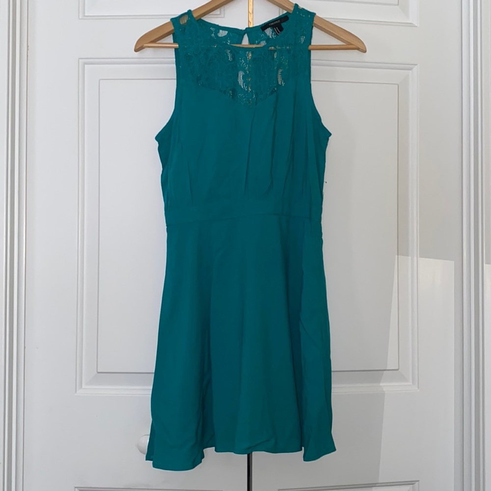 Green mini dress